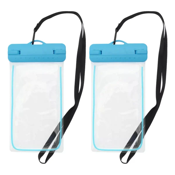 Unique Bargains Luminous Mobile Waterproof Bag 4.92"x9.65" 2 Pcs